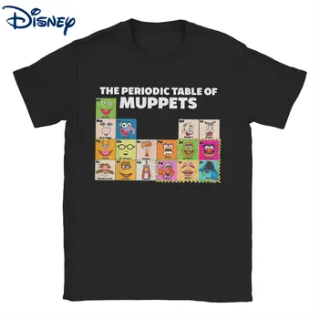 Disney Muppets Periodickej Tabuľke Muppets T-Shirt pre Mužov Humor Bavlnené Tričká Krátky Rukáv T Shirt Darček Topy