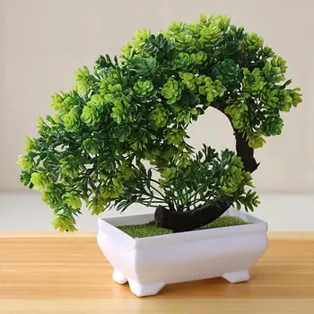 Umelé Rastliny Borovice Bonsai Malý Strom Črepníkových Rastlín Falošné Kvety Domova Bonsai Strom Črepníkových Rastlín Ornament Pre Domáce Izby Záhrada