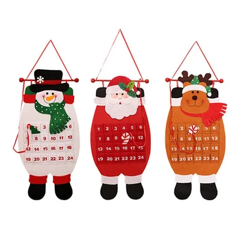 Vianočný Kalendár Santa Claus Snehuliak Vianoce, Advent Časovač Dvere, Stenu, Okno Vianočný Dekor Adventných Kalendárov Domova Hot Predaj