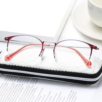 2020 Nový Anti Modré Svetlo Presbyopia Okuliare Na Čítanie Stredného Veku A Staré Módne Okuliare Kovové Pečenie Farba Kvality Oculos Gafas