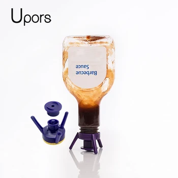 UPORS 6Pcs Nepresakuje Obrátený Fľaša Spp Tvorivé Plastové Fľaše, Stojan, Držiak Kvapaliny Dávkovač Šampóny Kryt