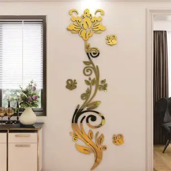 Nordic akrylových 3D stereo stenu, nálepky, domáce dekorácie DOPLNKY, gauč, TV joj stene obývacej miestnosti študovňa Tvorivé kvety