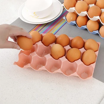 Kuchyňa Vajcia Úložný Box Úložný Box Chladnička Skladovanie Vajec, 15 Mriežky Plastové