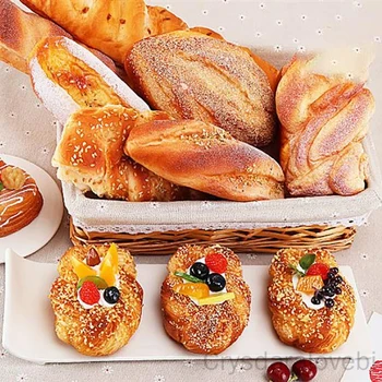 Umelé Potravinárske Tortu Denný Chlieb Party Dekorácie Mini Model Home Decor Miniatúrne Víla Trvať Dekorácie DIY Príslušenstvo