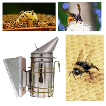 1 Ks Včelárskych Včelár Z Nehrdzavejúcej Ocele Dymu Postrekovač Bee Fajčiar Vyhradená Včelárskych Zariadení