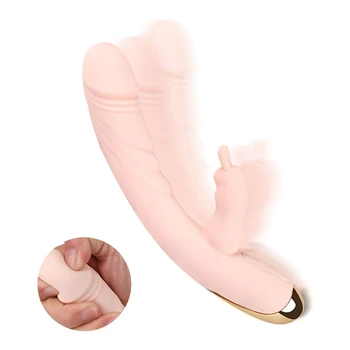 Rabbit Vibrátor 12 Rýchlosťou G-Spot Vibrátor, Dildo Silikónové Nepremokavé Stimulátor Klitorisu pošvy Masér sexuálne hračky pre ženy
